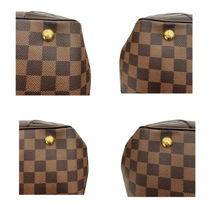 Louis Vuitton Damier Verona PM Brown Gold Leather Handbag — view 6