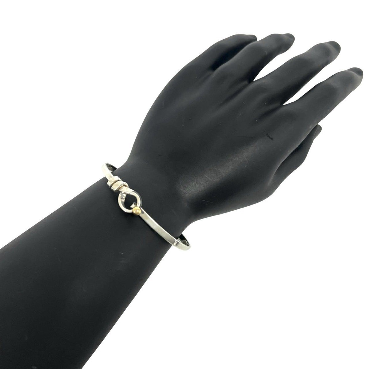 Tiffany & Co Vintage Hook Eye Bracelet Silver Yellow Gold — view 2