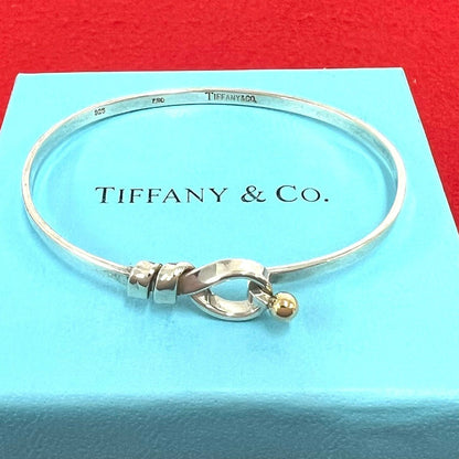 Tiffany & Co Vintage Hook Eye Bracelet Silver Yellow Gold