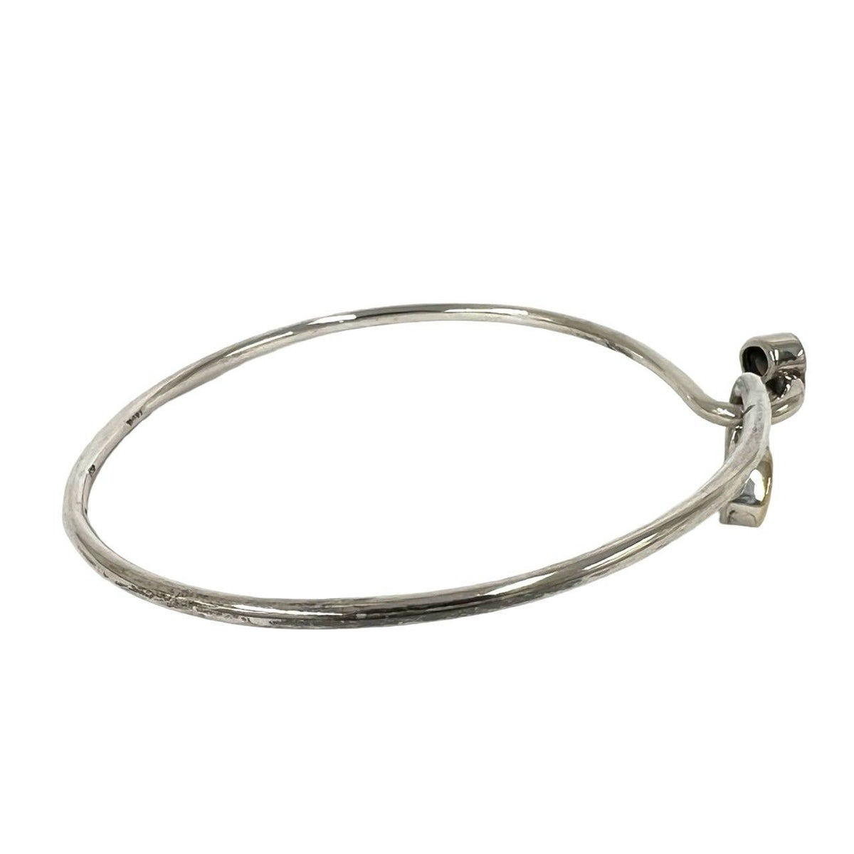 Tiffany & Co Solid Double Heart Bracelet Silver Yellow Gold — view 5