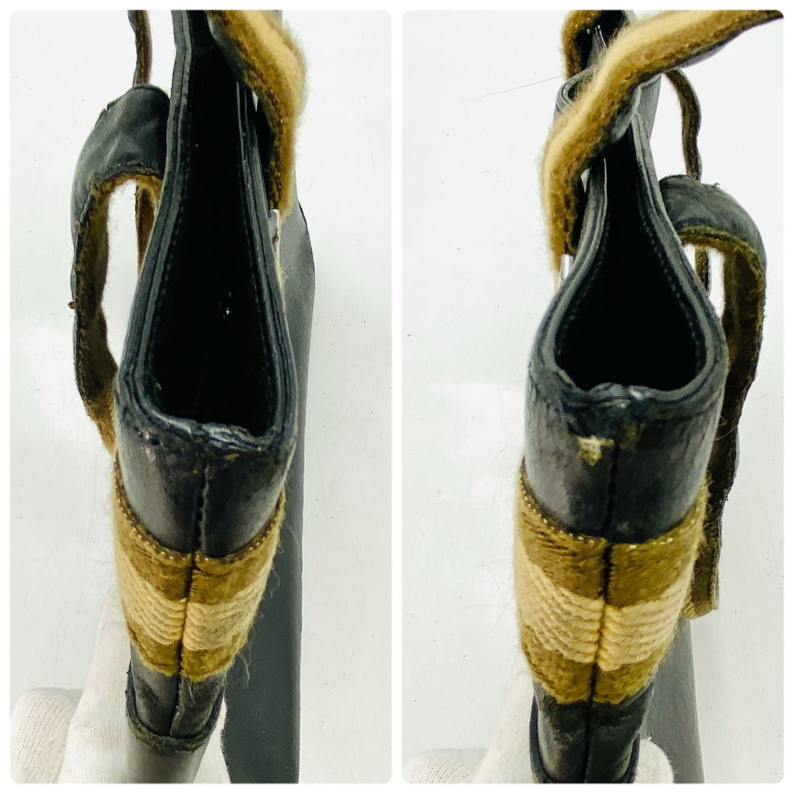 Gucci Tote Bag Sherry Line Strap Leather Black — view 7