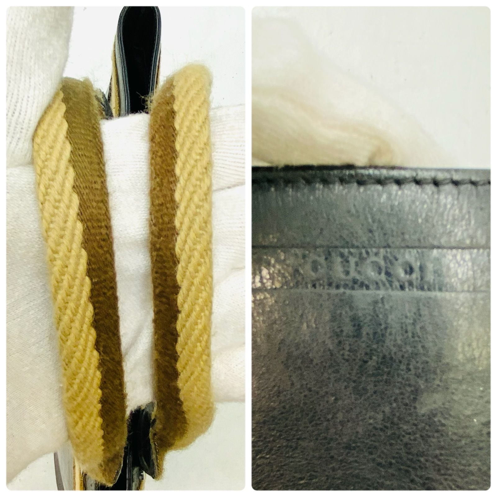 Gucci Tote Bag Sherry Line Strap Leather Black — view 6