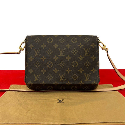 Louis Vuitton Monogram Logo Pattern Leather Mini Shoulder Bag Crossbody Brown