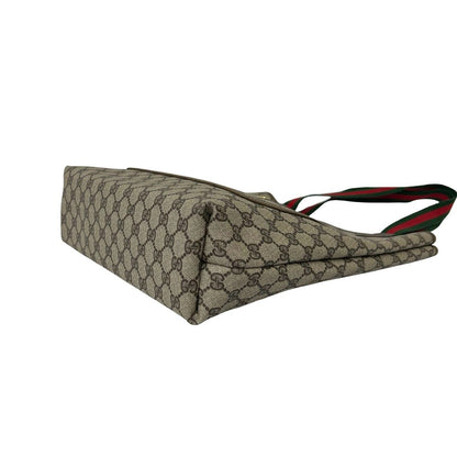 Gucci Vintage Sherry Line GG Logo Pattern Leather Tote Shoulder Bag Brown — view 8
