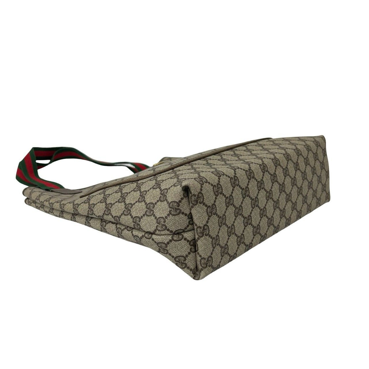 Gucci Vintage Sherry Line GG Logo Pattern Leather Tote Shoulder Bag Brown — view 7