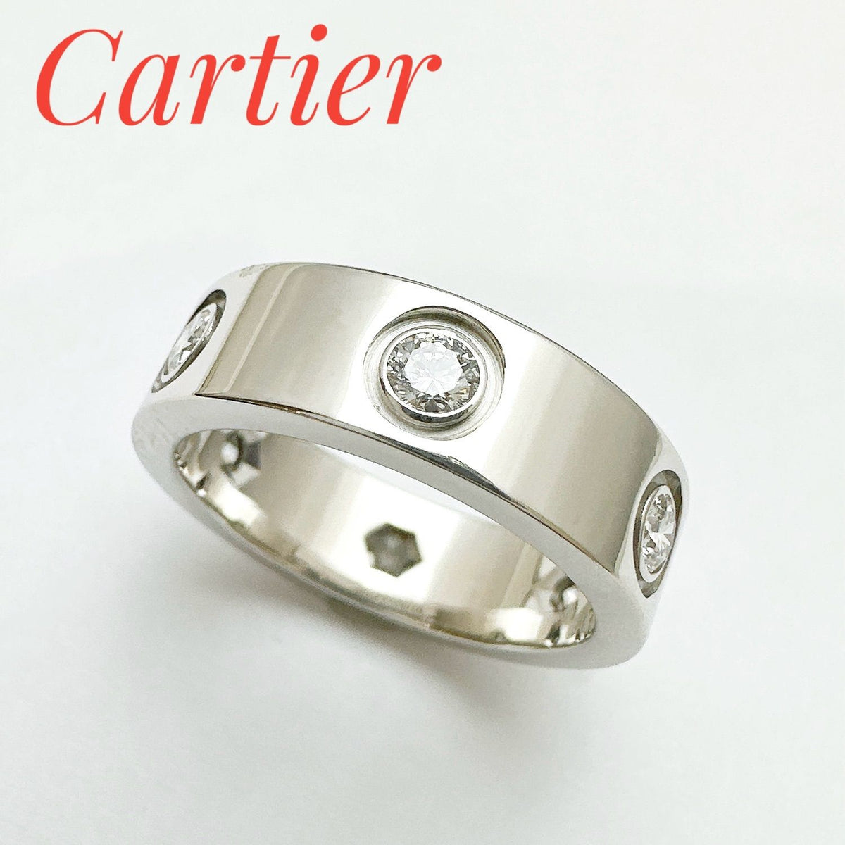 Cartier Love Full Diamond White Gold Ring