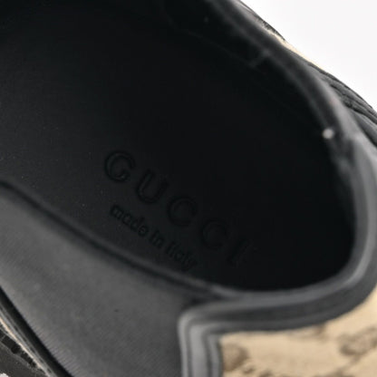 Gucci Short Boots Beige Black Side Gore GG Pattern Leather — view 4
