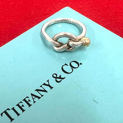 Tiffany & Co Vintage Love Knot Ring Silver
