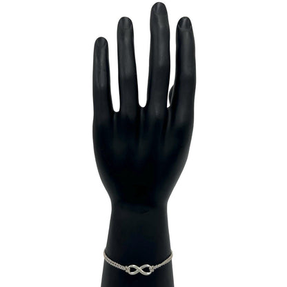 Tiffany & Co Vintage Infinity Bracelet 925 Sterling Silver Chain Bangle — view 2