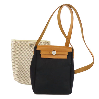 Hermes Herbag TPM Silver Shoulder Bag Toile
