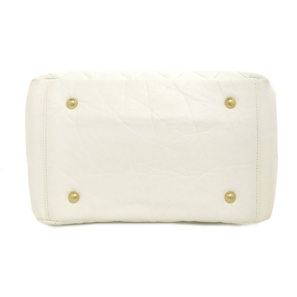 Chanel Quilted Gold 2-Way Shoulder Bag Calfskin — view 4