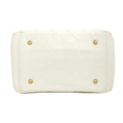 Chanel Quilted Gold 2-Way Shoulder Bag Calfskin — view 4