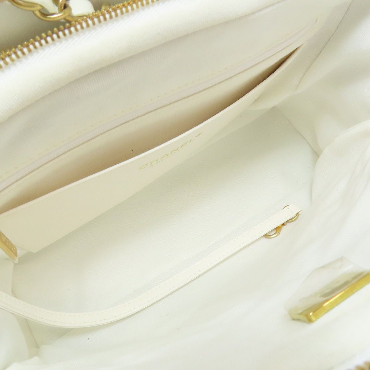 Chanel Quilted Gold 2-Way Shoulder Bag Calfskin — view 5