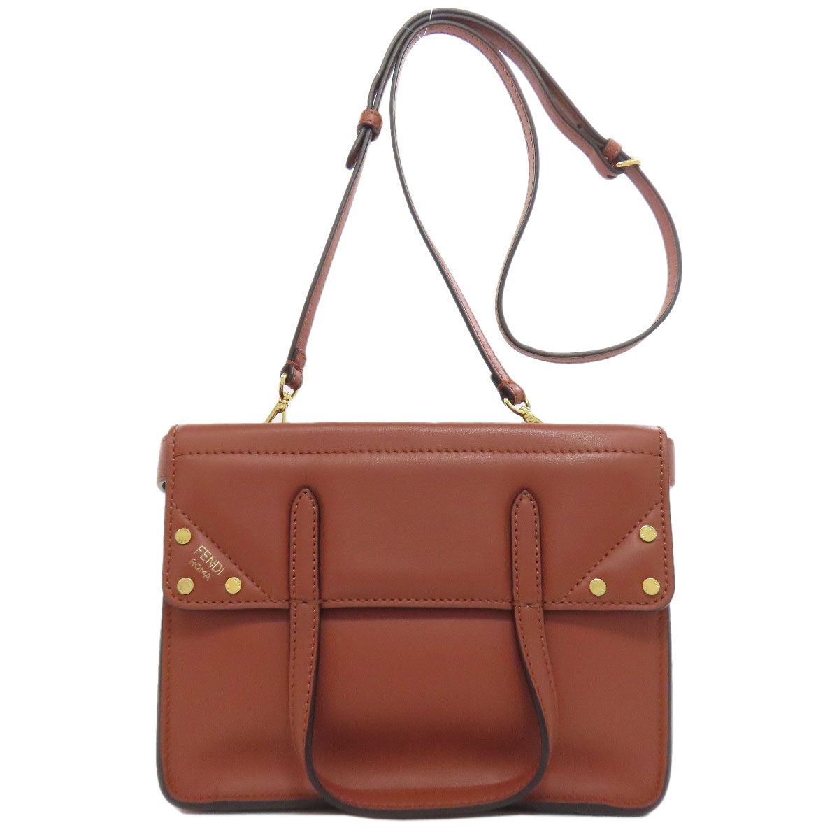 Fendi Flip Small 2-Way Shoulder Bag Calfskin