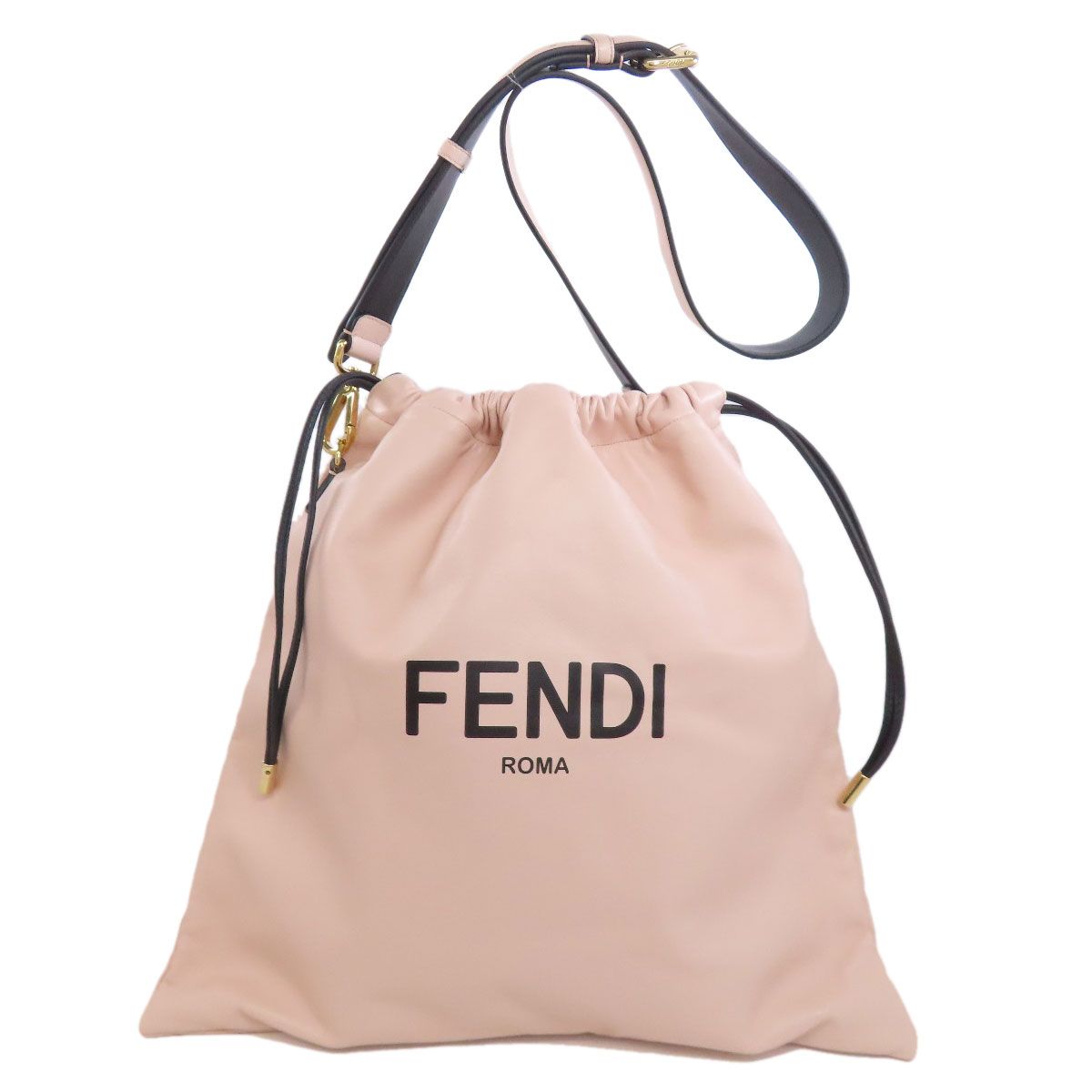 Fendi Pack Slim Clutch Shoulder Bag Calfskin