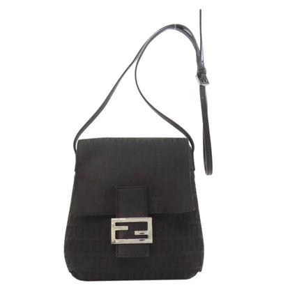 Fendi Zucca Pattern Shoulder Bag Canvas
