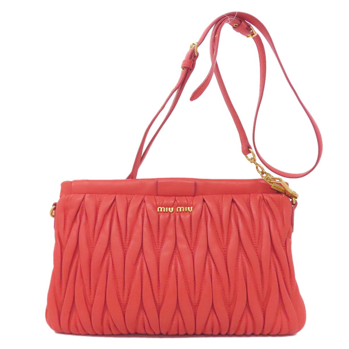 Miu Miu Matelasse Shoulder Bag Leather