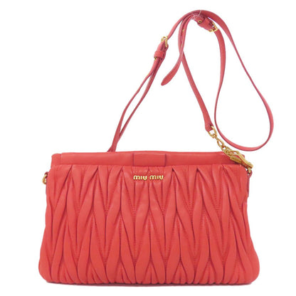 Miu Miu Matelasse Shoulder Bag Leather