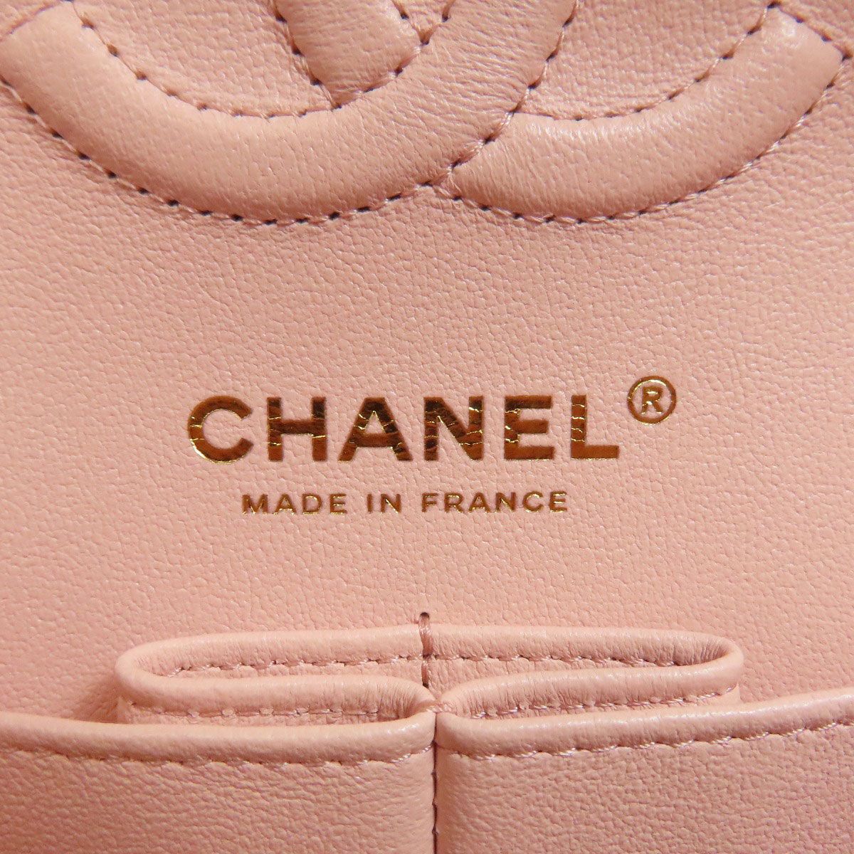 Chanel Quilted Double Flap Gold Shoulder Bag Grained Calfskin — view 6