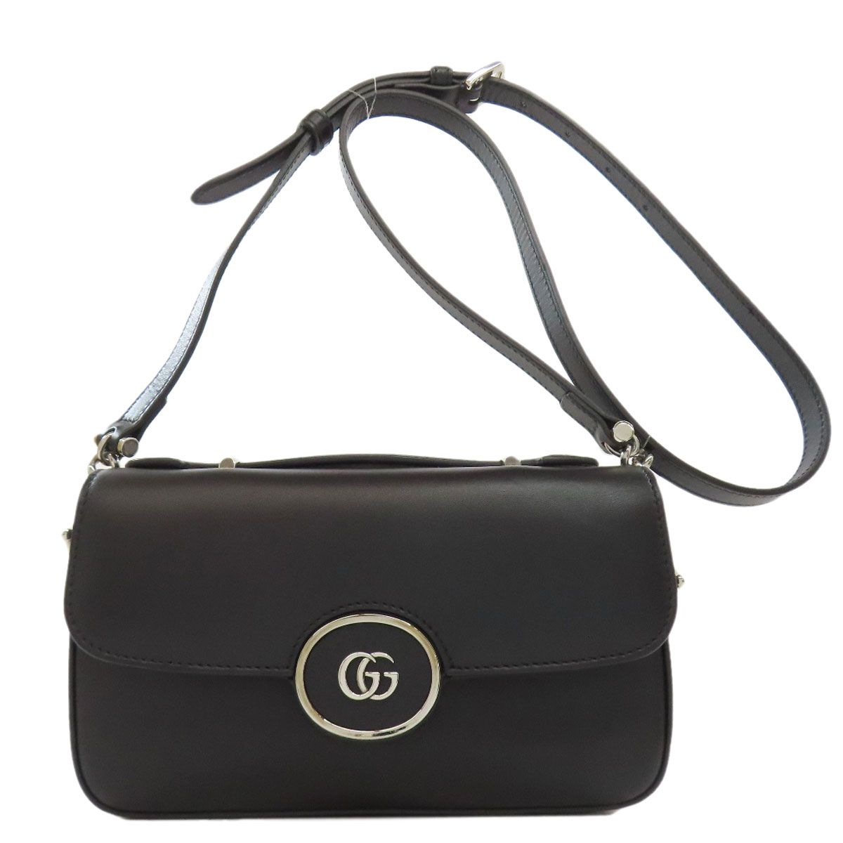 Gucci Long Shoulder Double Mini Bag Leather