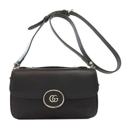 Gucci Long Shoulder Double Mini Bag Leather