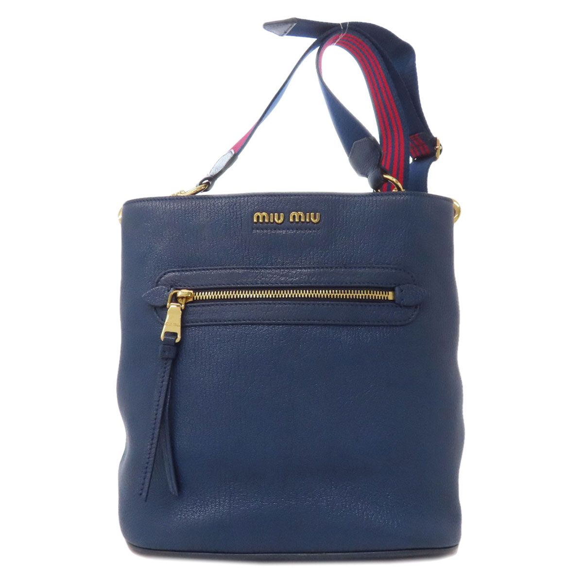 Miu Miu Madras Shoulder Bag Leather
