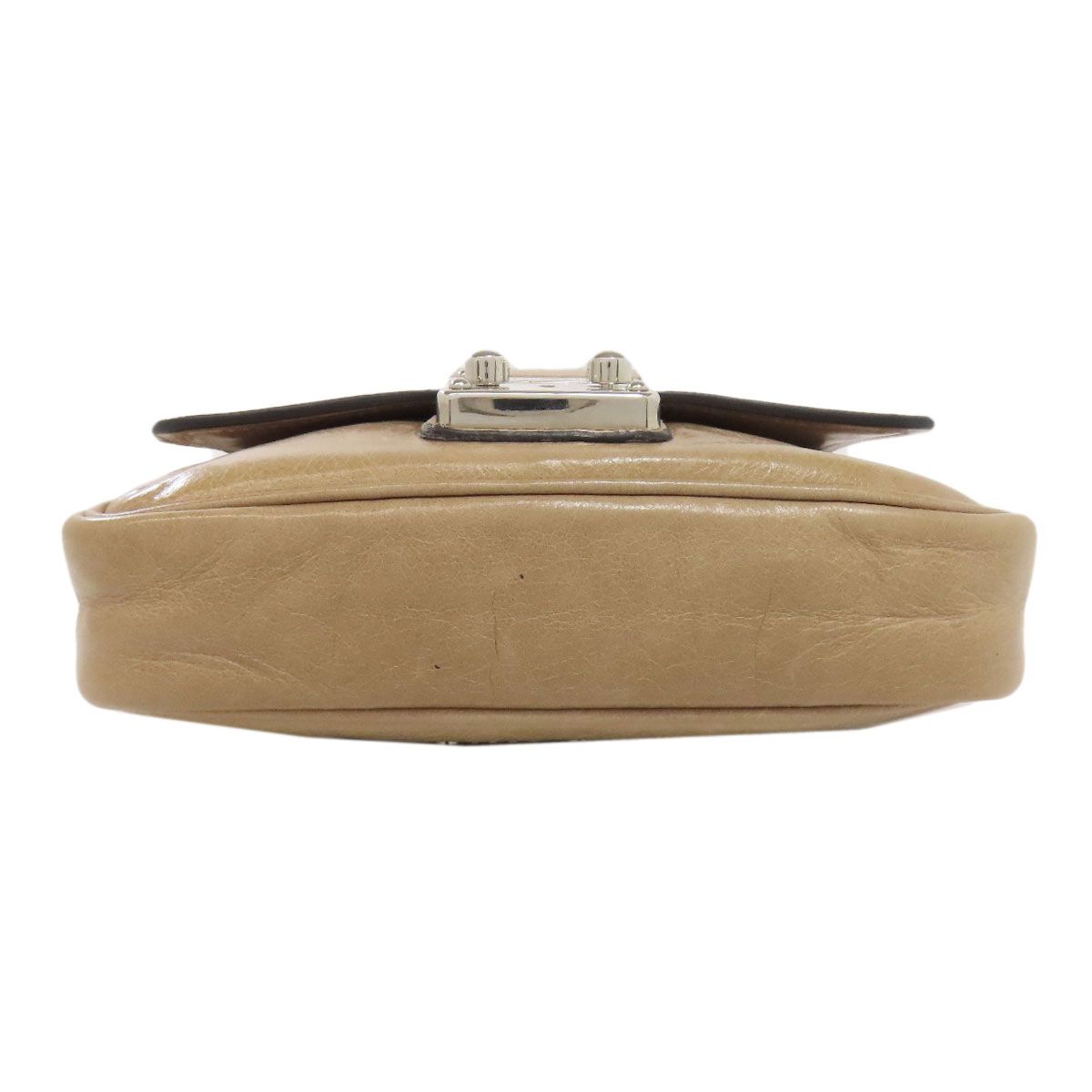 Miu Miu Logo Shoulder Bag Leather — view 4