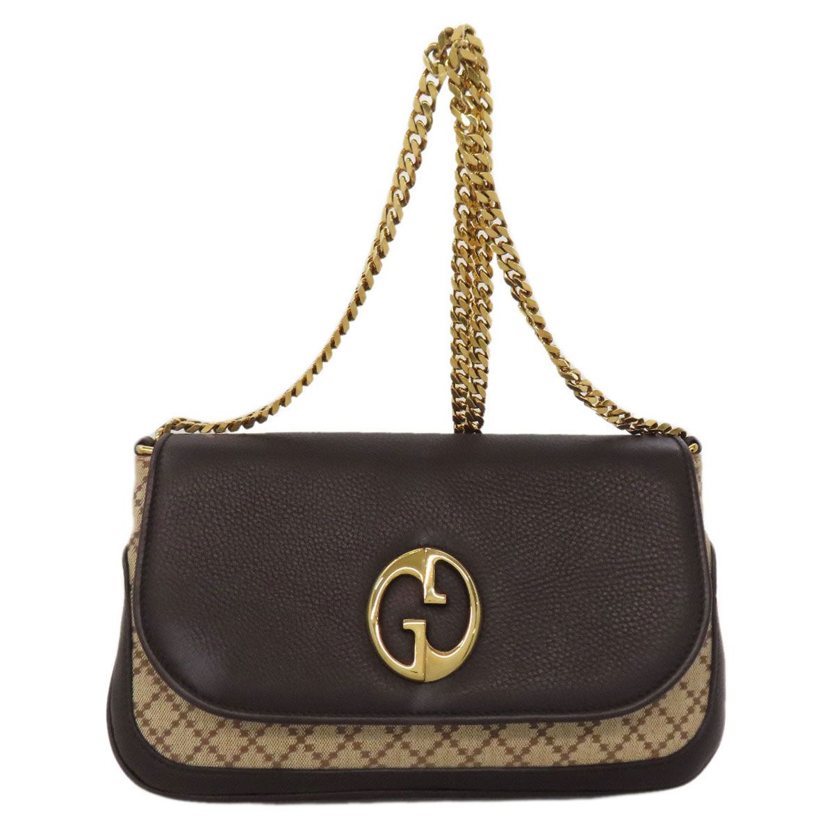 Gucci Diamante Chain Shoulder Bag Canvas