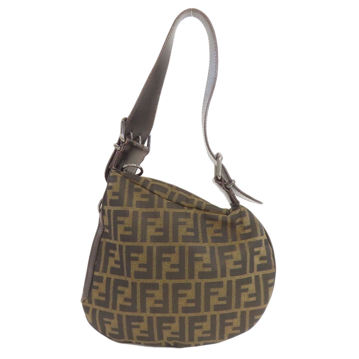 Fendi Shoulder Zucca Pattern Bag Canvas