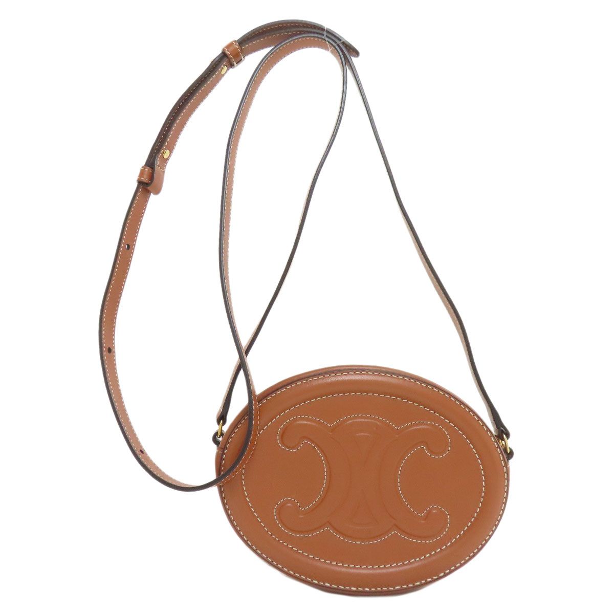 Celine Oval Purse Cuir Triomphe Shoulder Bag Calfskin — view 2