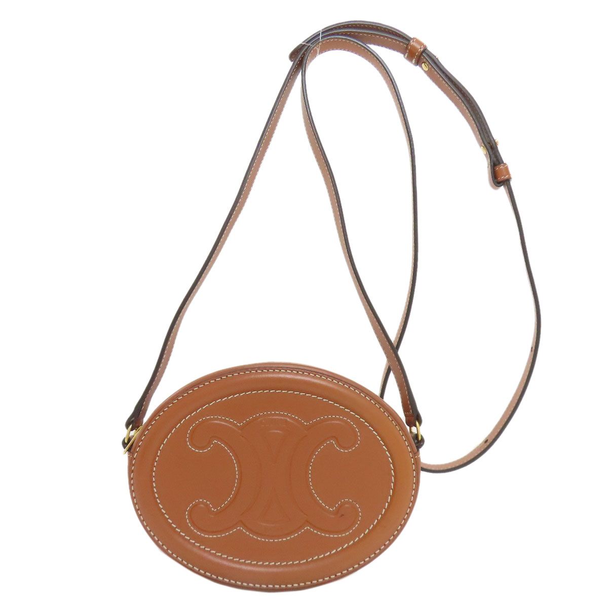 Celine Oval Purse Cuir Triomphe Shoulder Bag Calfskin