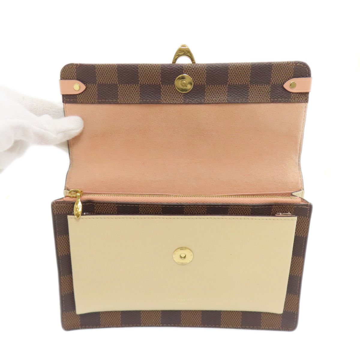 Louis Vuitton Portefeuille Vavin Chain Shoulder Bag Damier Canvas — view 5