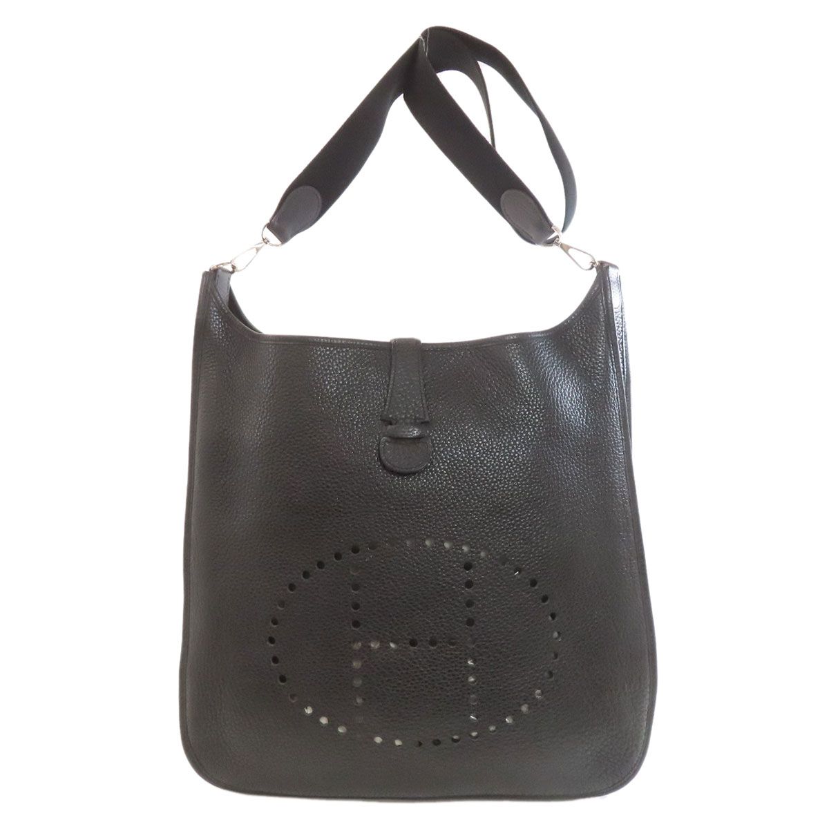 Hermes Evelyne 2 TGM Silver Shoulder Bag Ardennes