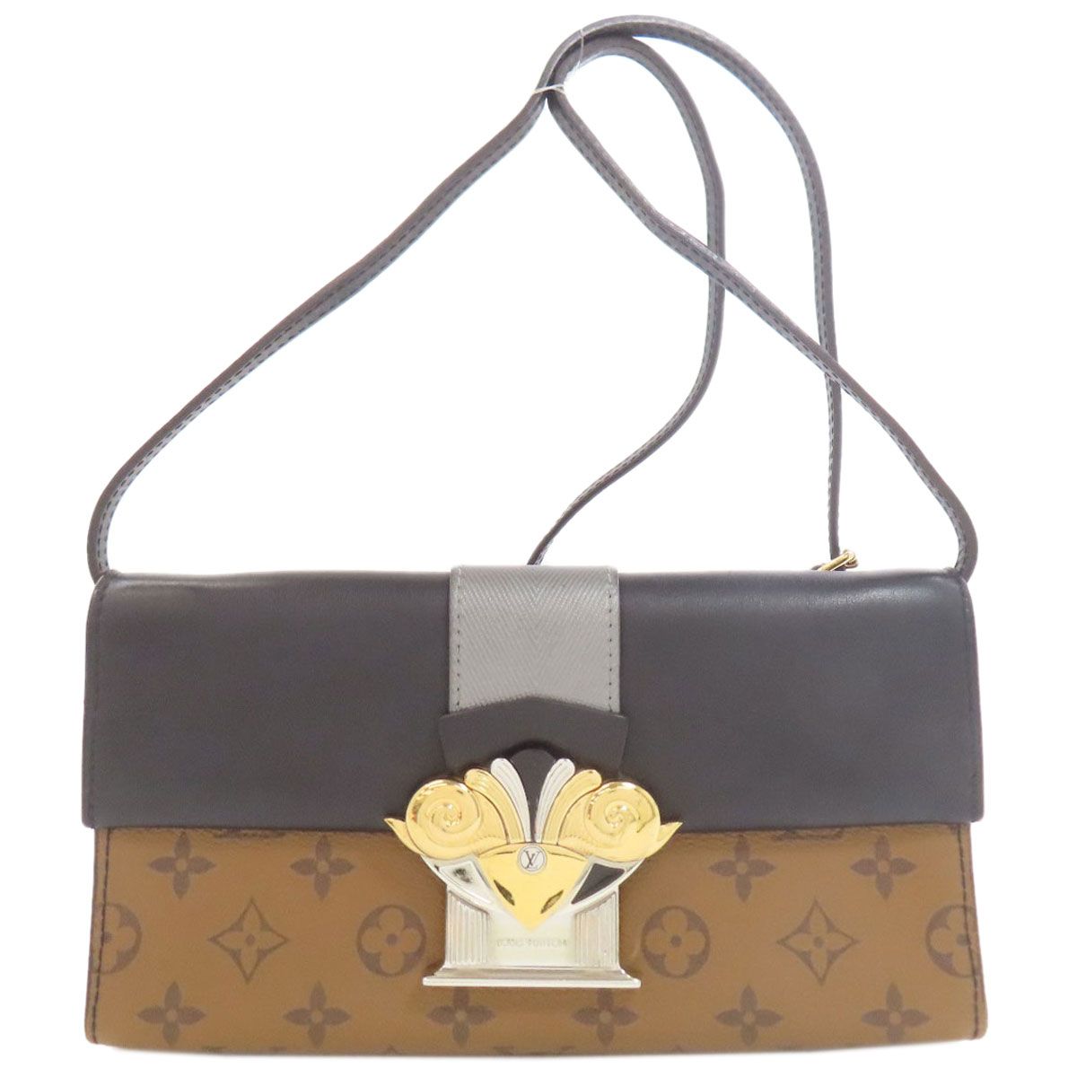Louis Vuitton Pochette Column Shoulder Bag Monogram Reverse