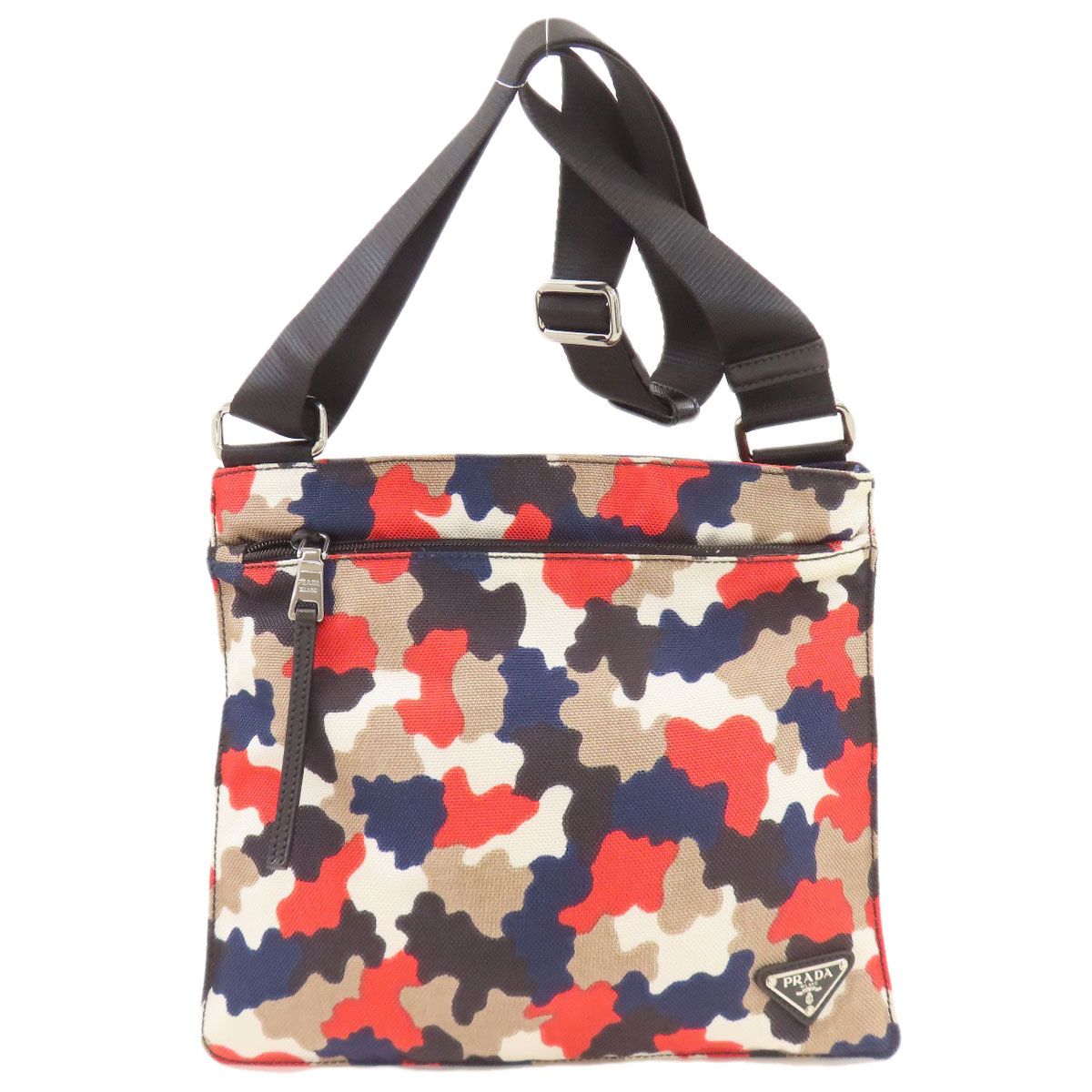 Prada Camouflage Pattern Shoulder Bag Canvas