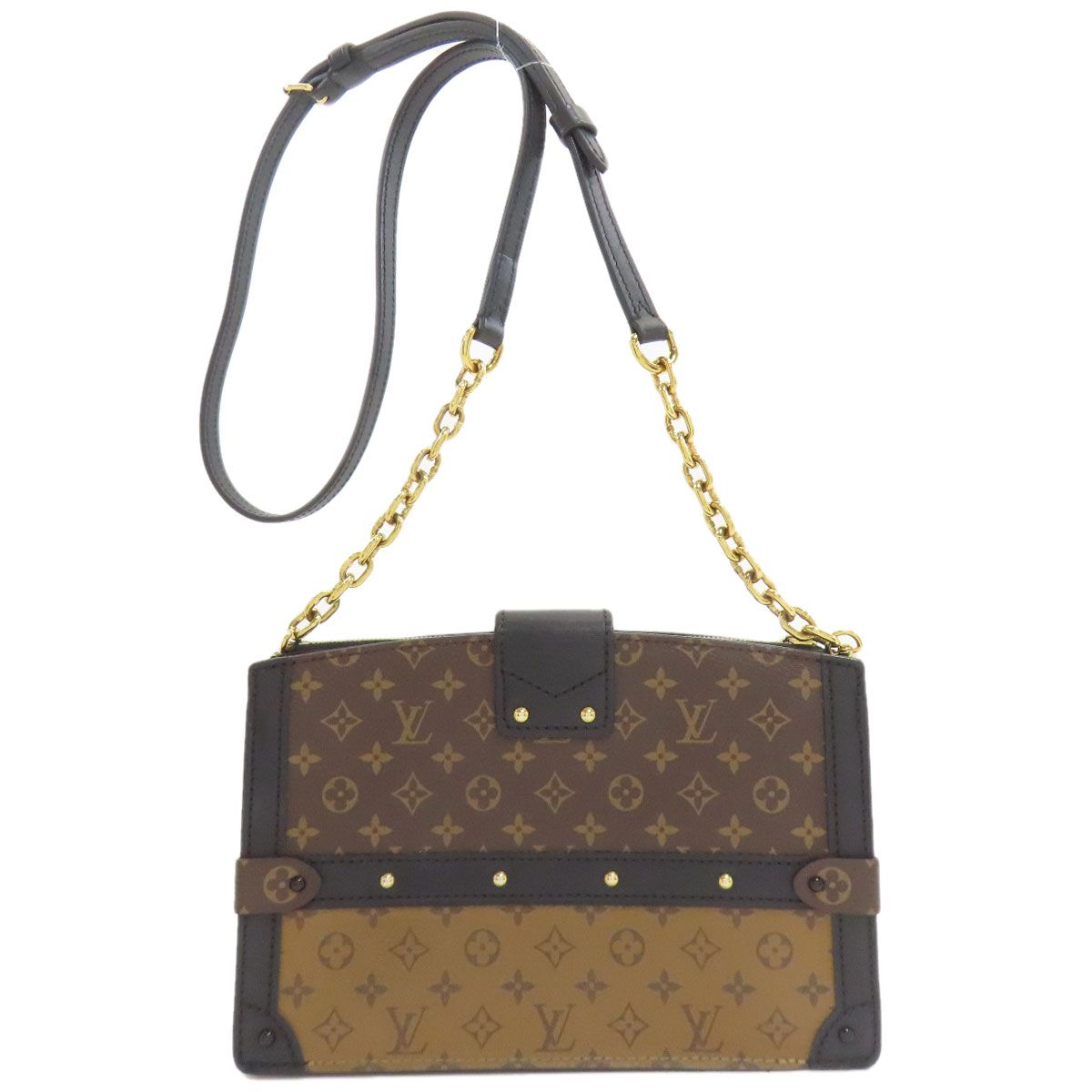 Louis Vuitton Trunk Clutch Shoulder Bag Monogram Reverse — view 2