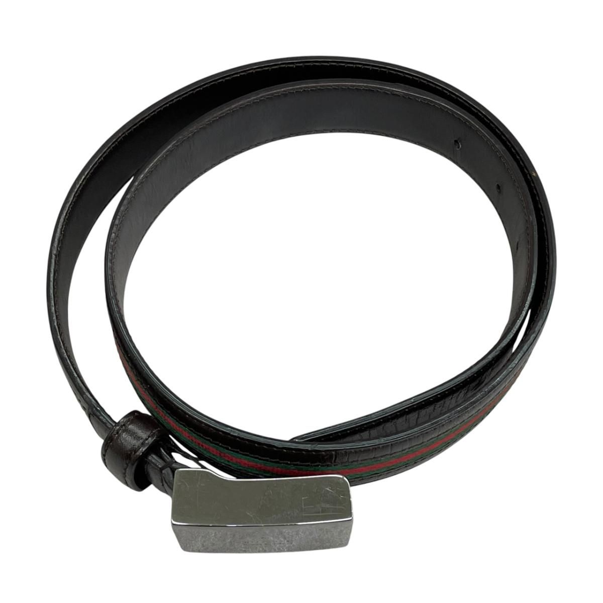 Gucci Sherry Leather Belt Beige Brown — view 3