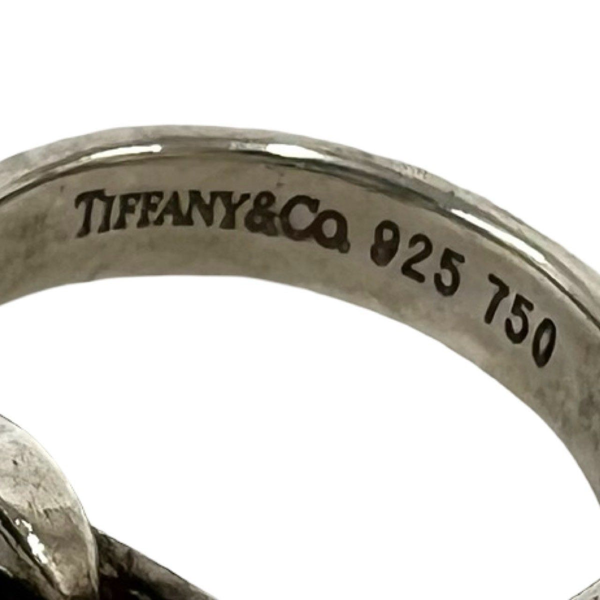 Tiffany & Co Bagged Vintage Hook I Ring Silver Yellow Gold — view 3