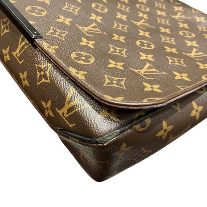 Louis Vuitton Division MM Monogram Macassar Shoulder Bag Canvas — view 5
