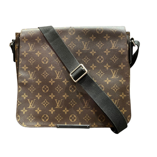 Louis Vuitton Division MM Monogram Macassar Shoulder Bag Canvas