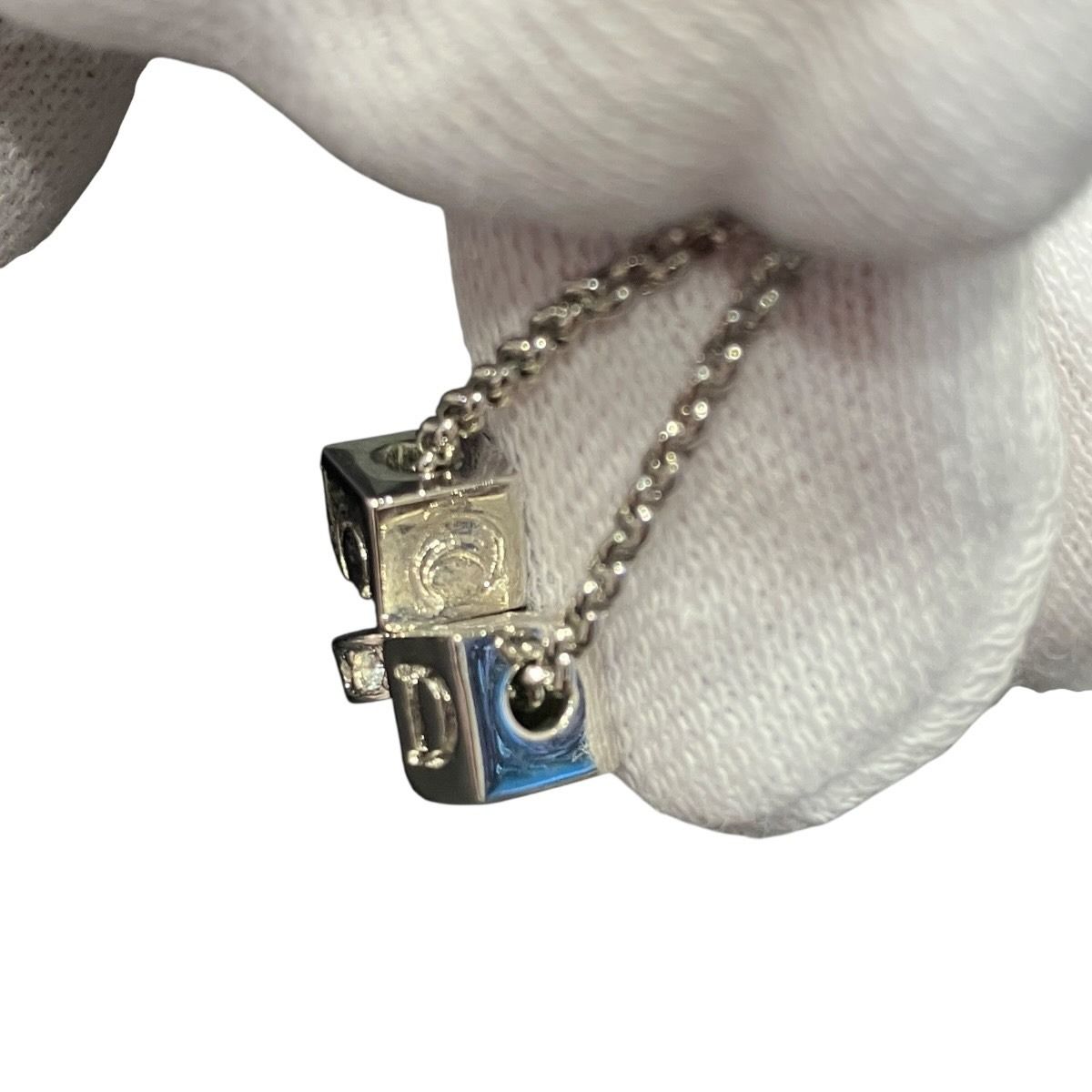 Dior CD Logo Cube Necklace 43 Metal — view 7