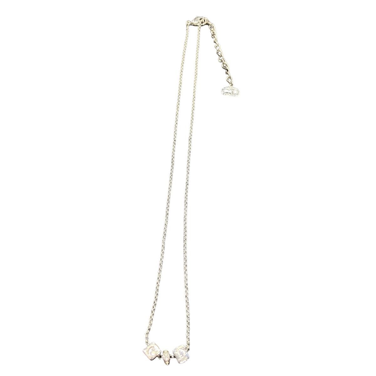 Dior CD Logo Cube Necklace 43 Metal — view 3