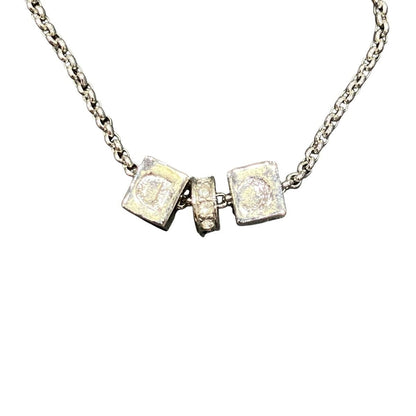 Dior CD Logo Cube Necklace 43 Metal — view 4