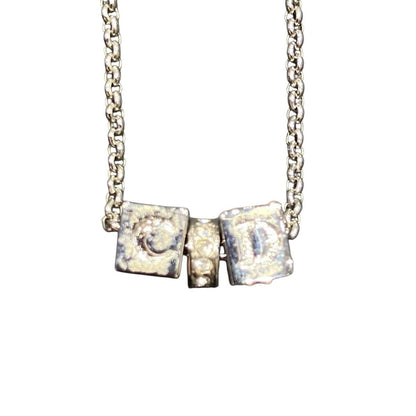 Dior CD Logo Cube Necklace 43 Metal
