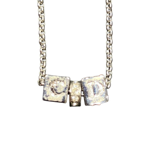 Dior CD Logo Cube Necklace 43 Metal
