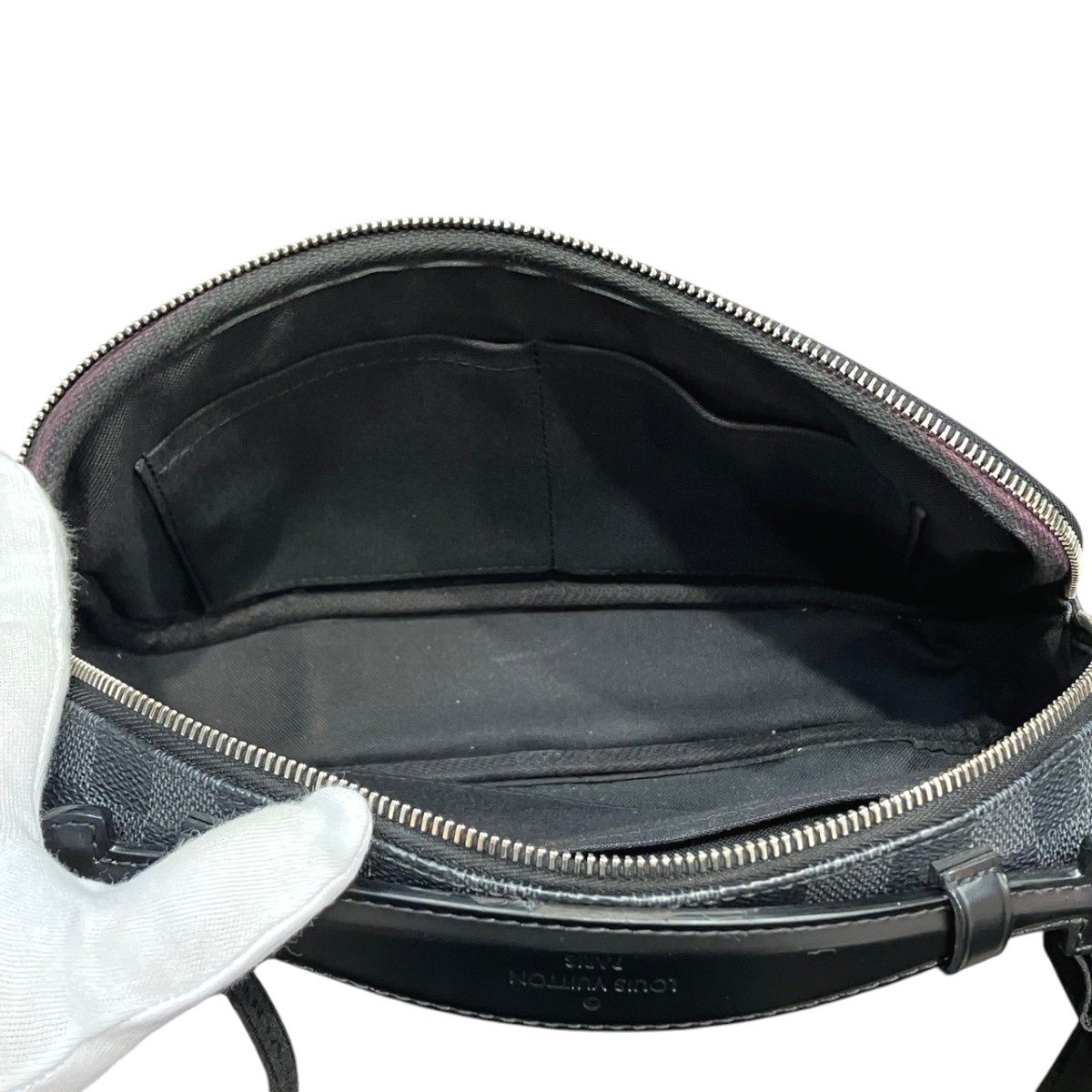 Louis Vuitton Damier Graphite Ambler Belt Bag Canvas Leather — view 6
