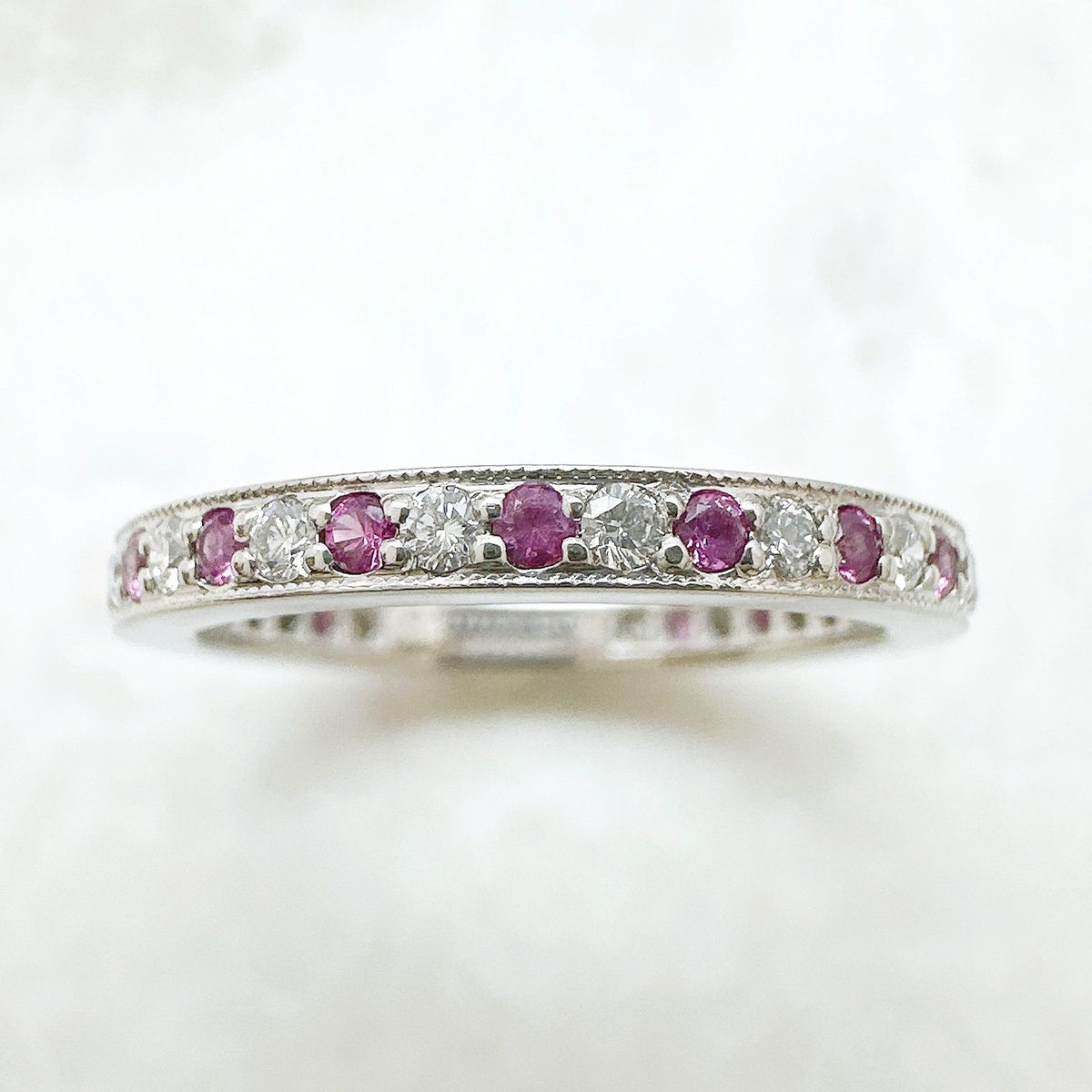Tiffany & Co Legacy Full Eternity Diamond Platinum Ring — view 4