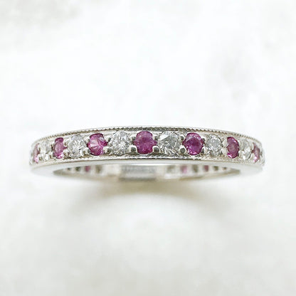 Tiffany & Co Legacy Full Eternity Diamond Platinum Ring — view 4