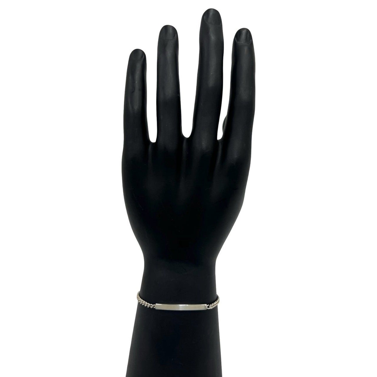 Tiffany & Co Vintage ID Bracelet 925 Sterling Silver Chain Bangle — view 2