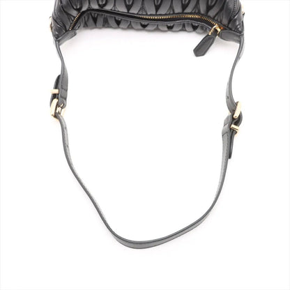Miu Miu Matelasse Leather Shoulder Bag Hand Black — view 5